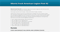 Desktop Screenshot of morrisfrockpost42.org